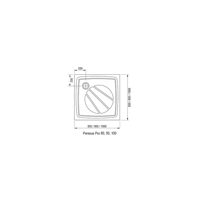 Ravak Perseus Pro 90 White (XA037701010)