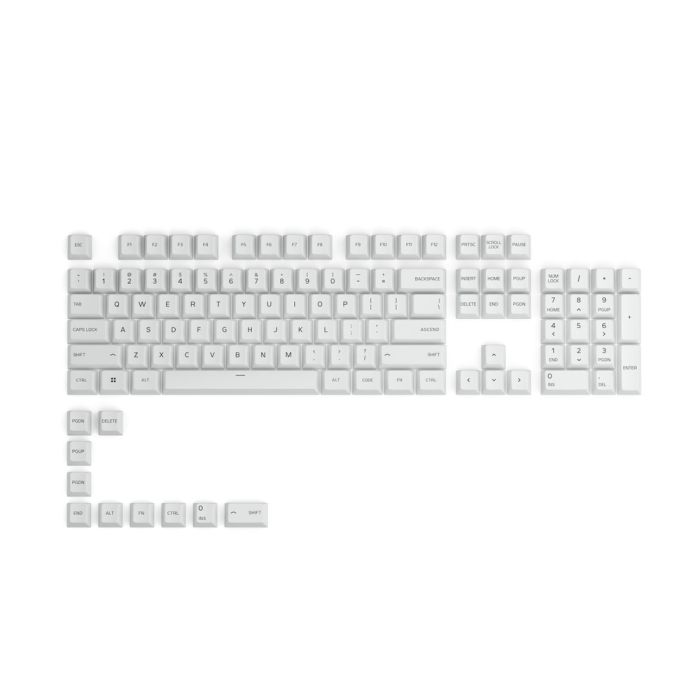 Glorious PC Gaming Race GPBT Keycaps Arctic White US (GLO-KC-GPBT-W)