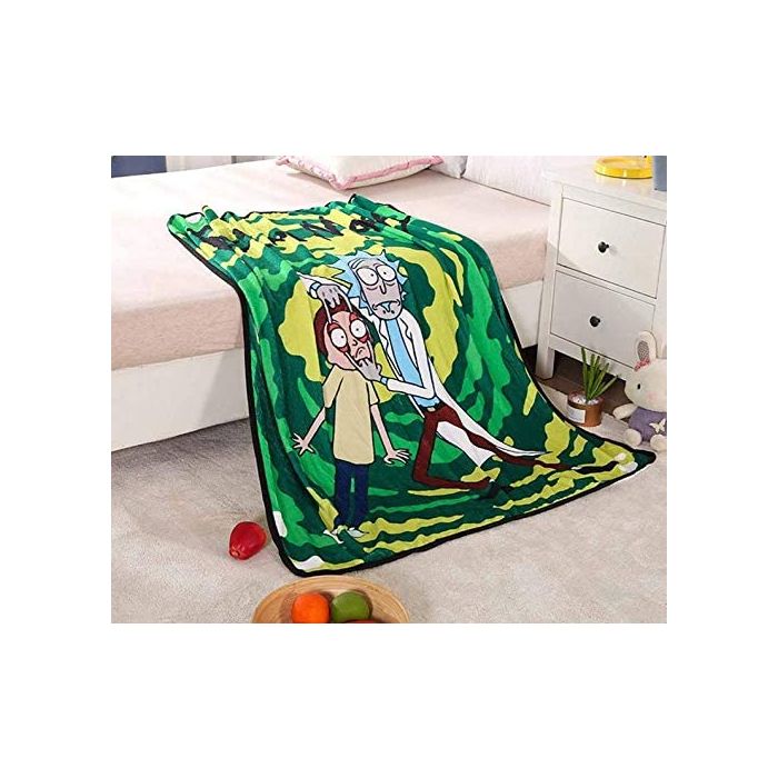 Rick and Morty plush throw 48in*60in (123cmx154cm)