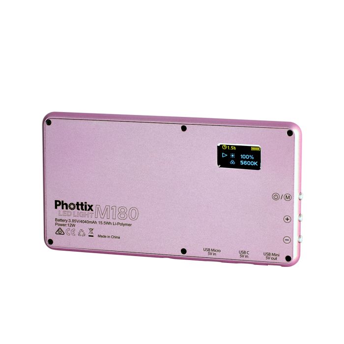 Phottix M180 LED Light Rose Gold Phottix M180 LED Light Rose Gold