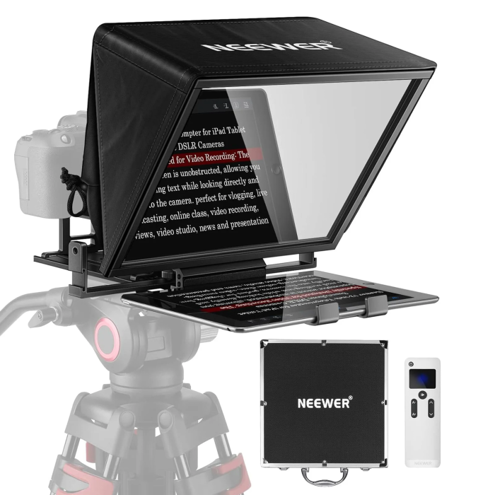 Neewer X14 Pro 14" Teleprompter with Remote Control and Carry Case