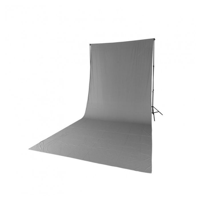 Quadralite Solid Muslin Backdrop Cotton 2.85x6m Grey