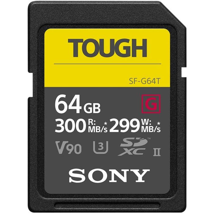 Sony SDXC 64GB SF-G Tough UHS-II V90 U3 Class 10 300/290 MB/s (SF-G64T/T1)