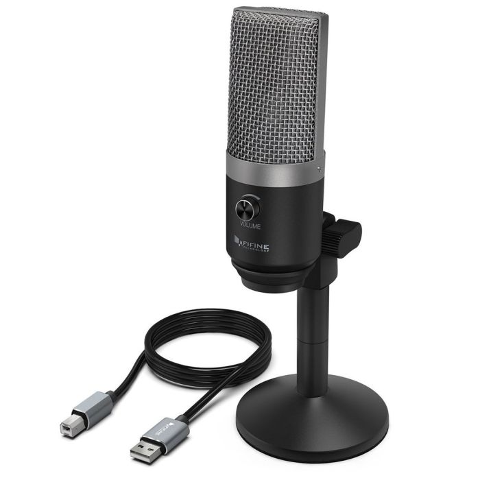 Fifine K670 silver condenser microphone / USB