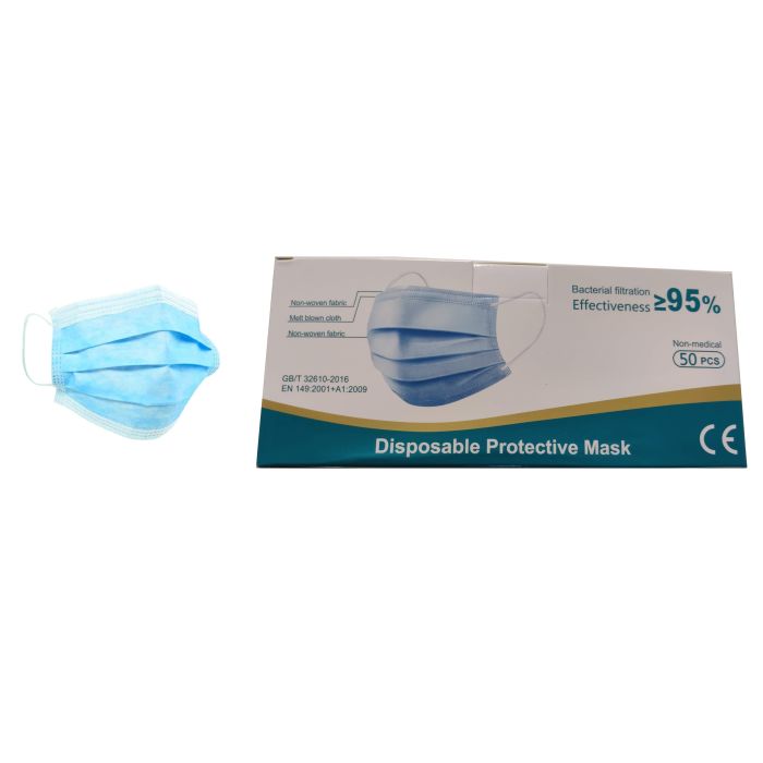 Ahhui Disposable Face Mask with Ear Loops 50 pieces in a box
