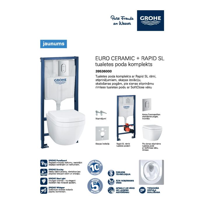GROHE Euro Ceramic + Rapid SL WC Set (39536000)