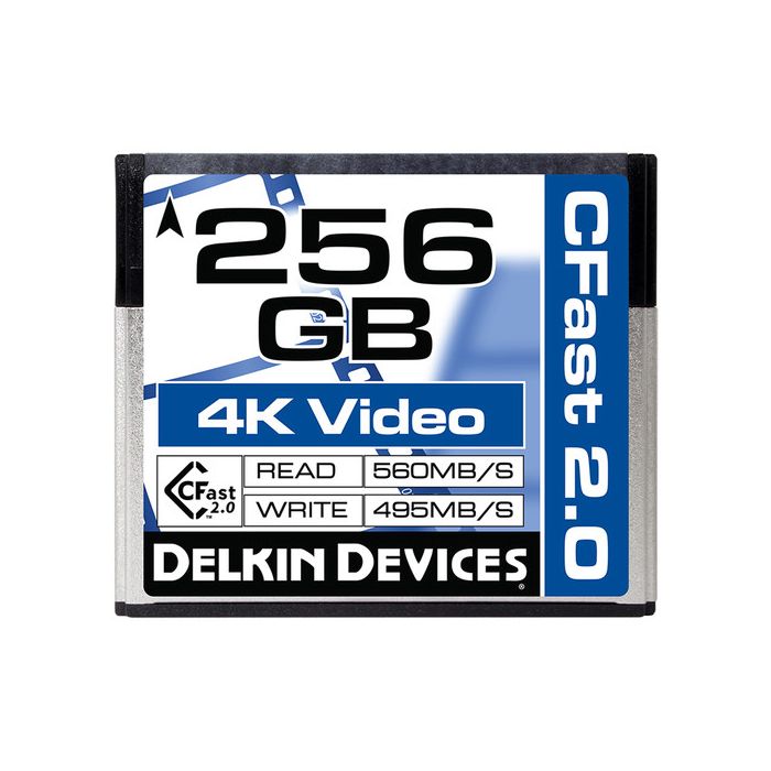 Delkin Devices 256GB Cinema CFast 2.0 560MBs / 495MBs (DDCFST560256)