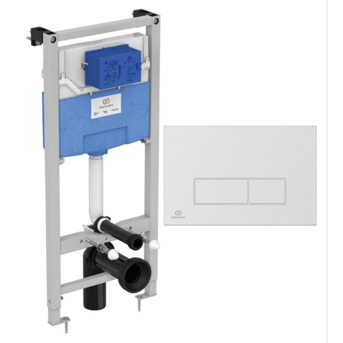 Ideal Standard WC Montāžas Rāmis ar Baltu Pogu (R020467/0121AC)