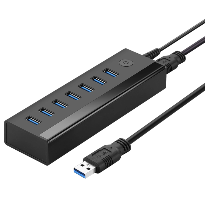 Ugreen multifunctional HUB 7in1 USB-A - 7xUSB-A 5Gb/s black (US219) Ugreen multifunctional HUB 7in1 USB-A - 7xUSB-A 5Gb/s black (US219)