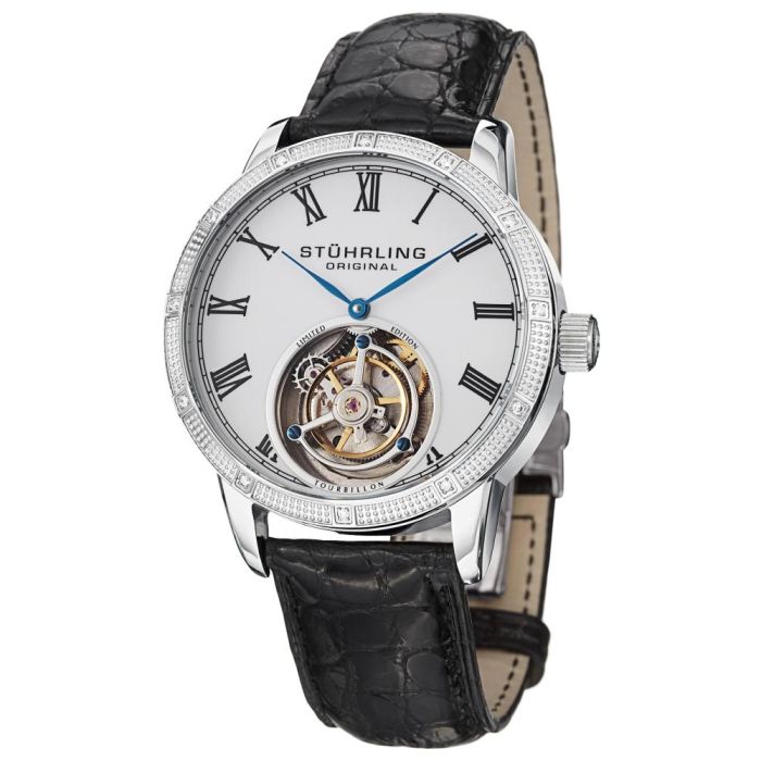 Stuhrling Tourbillon Diamond Dominus Men's Watch 312S.3315X3