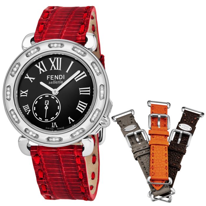 Fendi Selleria 3 Additional Straps Set With Ladies Watch F81031DCH/SET2 Fendi Selleria 3 Additional Straps Set With Ladies Watch F81031DCH/SET2