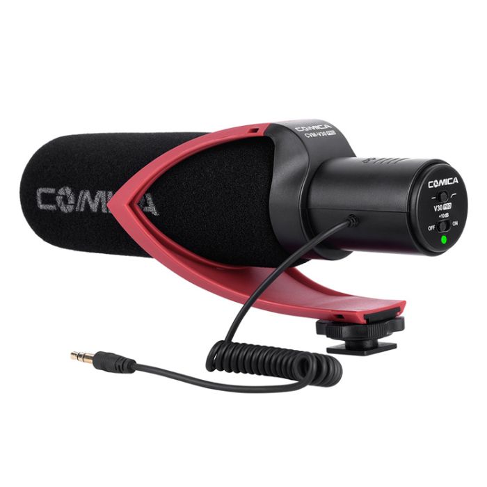 Comica CVM-V30 PRO Super Cardioid Condenser Shotgun Microphone Red (V30PROR)