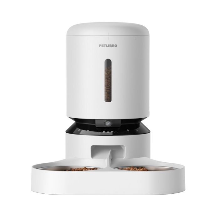 Petlibro Granary camera feed dispenser with double bowl, 5L (white)