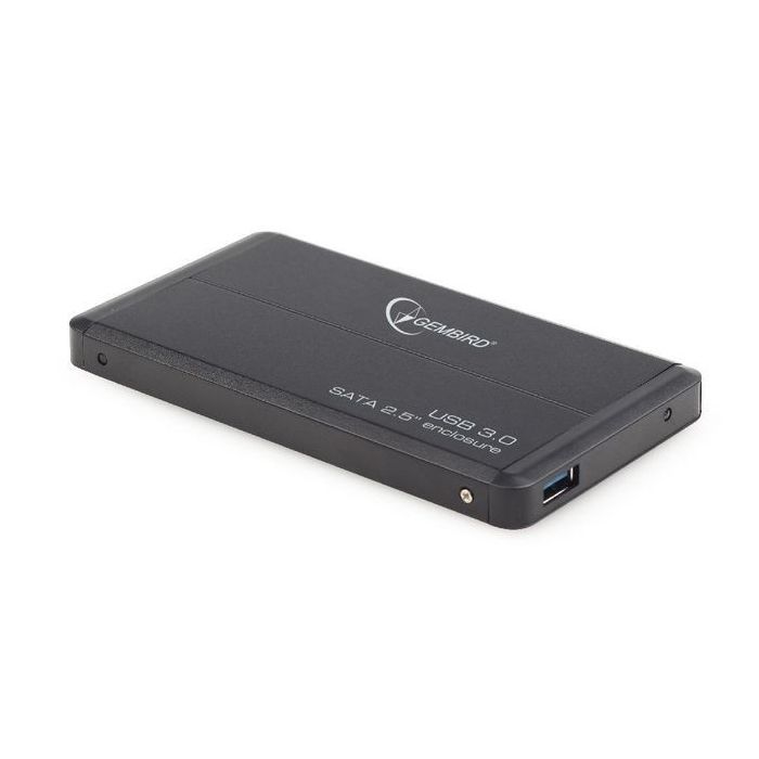 Gembird HDD/SSD Enclosure for 2.5'' SATA - USB 3.0, Aluminium, Black (EE2-U3S-2)