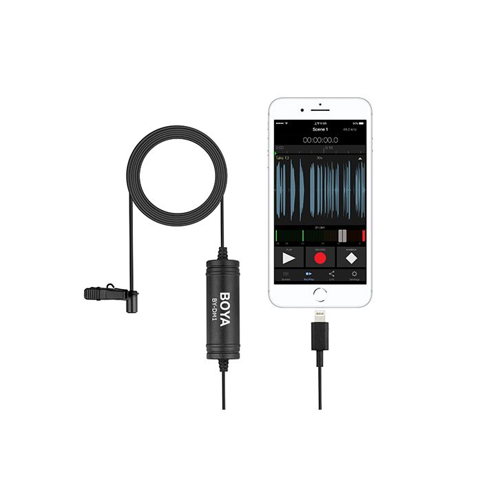 Boya BY-DM1 Lightning Omnidirectional Lavalier Mic For iOS Devices