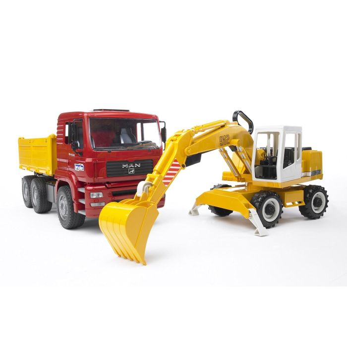 Bruder MAN TGA Construction Truck and Liebherr Excavator (02751)