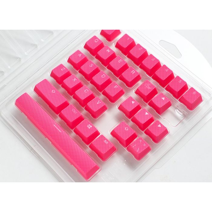 Ducky Rubber Keycap Set 31 Cosmic Pink