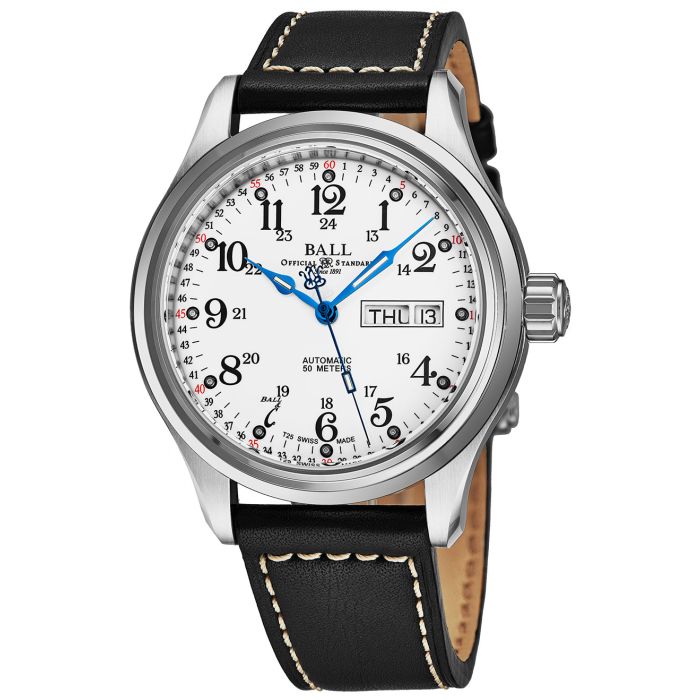 Ball Trainmaster 60 Seconds Men's Watch NM1058D-L3J-WH