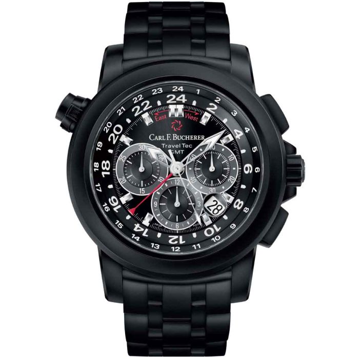 Carl F. Bucherer Patravi Traveltec Black Men's Watch 00.10620.12.33.21 Carl F. Bucherer Patravi Traveltec Black Men's Watch 00.10620.12.33.21