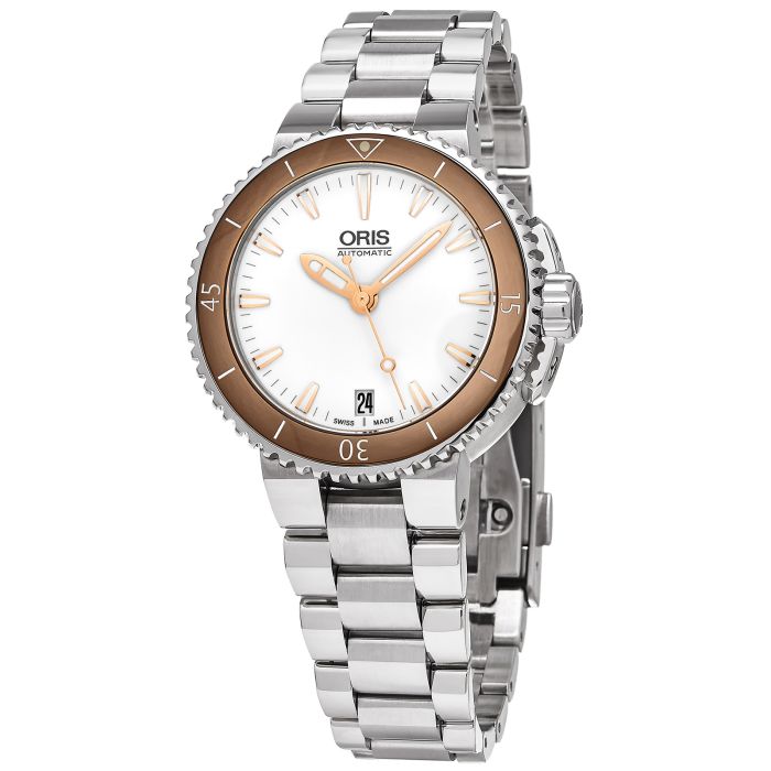Oris Aquis Date Ladies Watch 73376524356MB