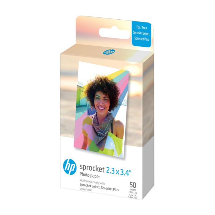 HP Zink Paper Sprocket Select 50 Pack 2.3x3.4 (HPIZL2X350)