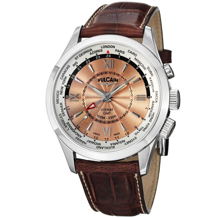 Vulcain Aviator Cricket Dual Time Men's Watch 100108.143LFBK