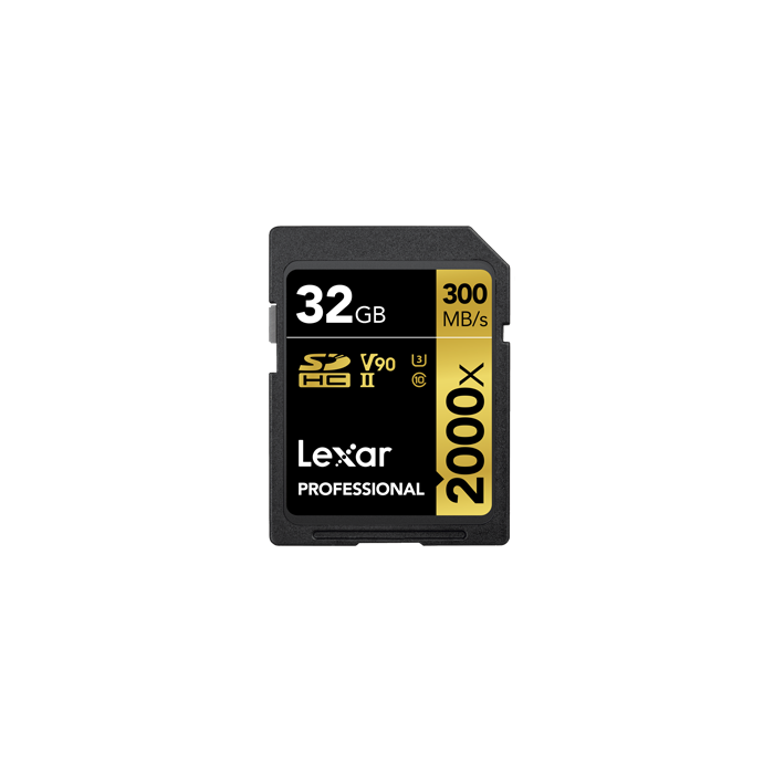 Lexar Professional 2000x SDHC UHS-II 32GB 300MB/s read 260MB/s write (LSD2000032G-BNNNG)