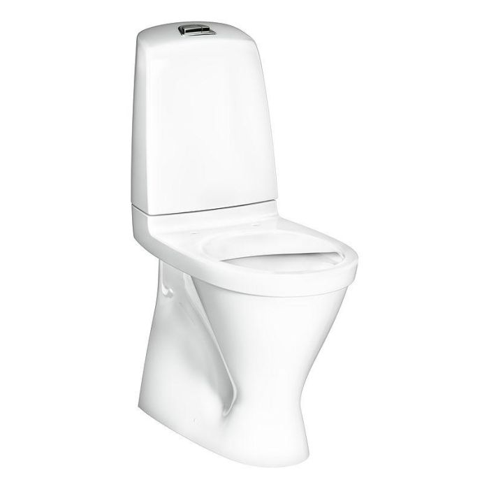 Gustavsberg Toilet Nautic 1546 - S-trap, High Model, Hygienic Flush, Dual Flush 4/2L, Without Seat (GB111546201205)
