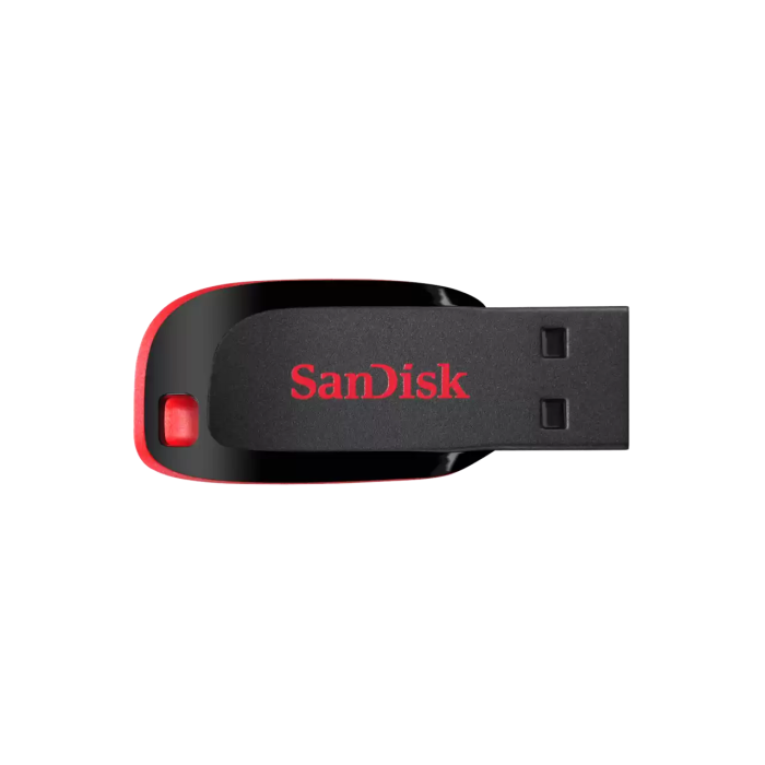 SanDisk Cruzer Blade USB 2.0 Flash Drive 16GB Black/Red (SDCZ50-016G-B35)
