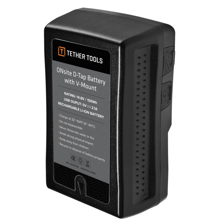 Tether Tools ONsite D-Tap Battery with V-Mount (US Charging Cable) SDBV150