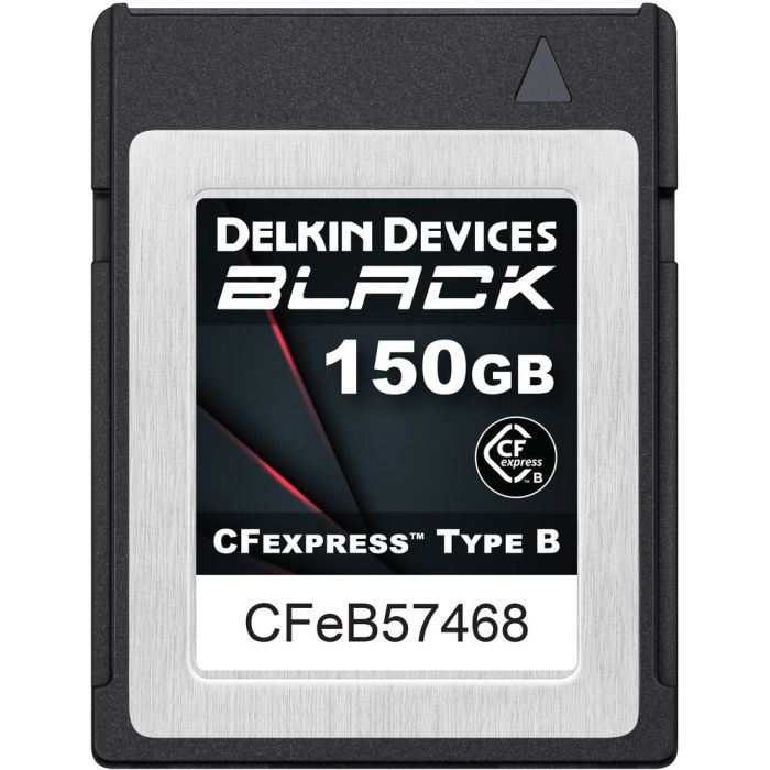 Delkin Devices 150GB BLACK CFexpress Type B 1725/1530 MB/s Memory Card (DCFXBBLK150) Delkin Devices 150GB BLACK CFexpress Type B 1725/1530 MB/s Memory Card (DCFXBBLK150)