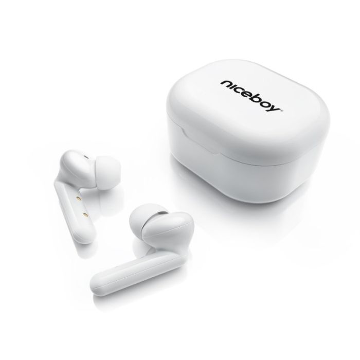 Niceboy HIVE Pins White Bluetooth Wireless Headphones Niceboy HIVE Pins White Bluetooth Wireless Headphones