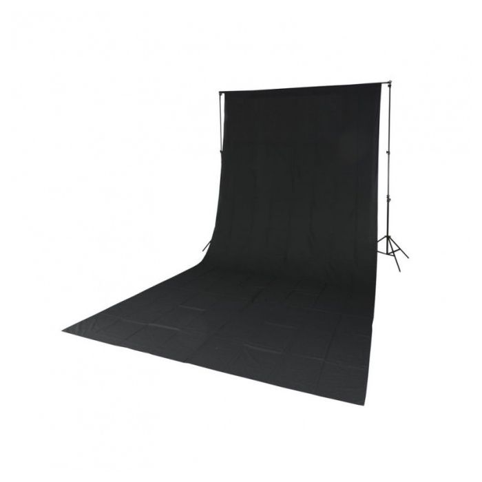 Quadralite Solid Muslin Backdrop Cotton 2.85x6m Black