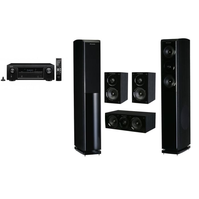 Denon AVR-X520BT + Wharfedale Obsidian 600 HCP Set 5.0 Black