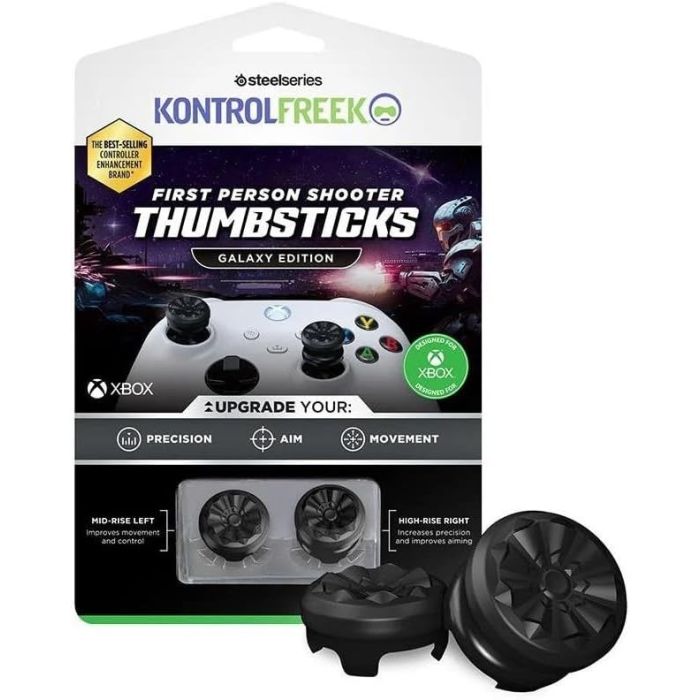 KontrolFreek - FPS Freek Galaxy Black Thumbsticks | Xbox X, One | 1 High-Rise, 1 Mid-Rise