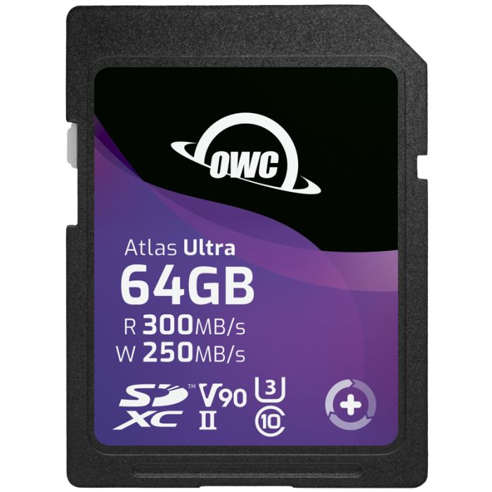 OWC SD Atlas S Ultra SDXC UHS-II R300/W250 (V90) 64GB OWCSDV90U0064 OWC SD Atlas S Ultra SDXC UHS-II R300/W250 (V90) 64GB OWCSDV90U0064