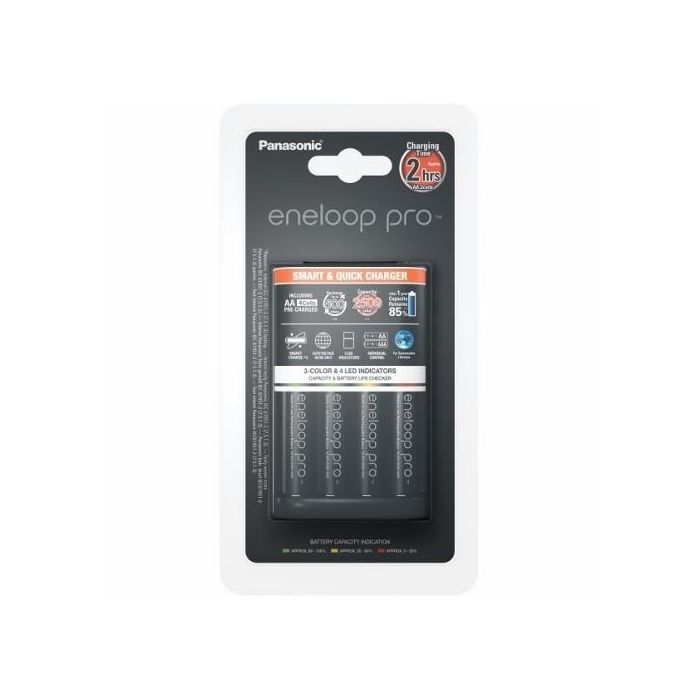 Panasonic Loader BQ-CC55 + 4 x R6/AA Eneloop Pro 2500 mAh (K-KJ55HCD40E)