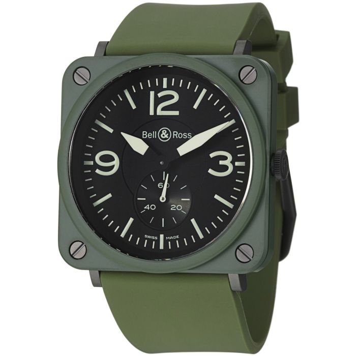 Bell & Ross Aviation BRS BRS Military Ceramic Unisex Watch BRS-MLTRYCRMCRB