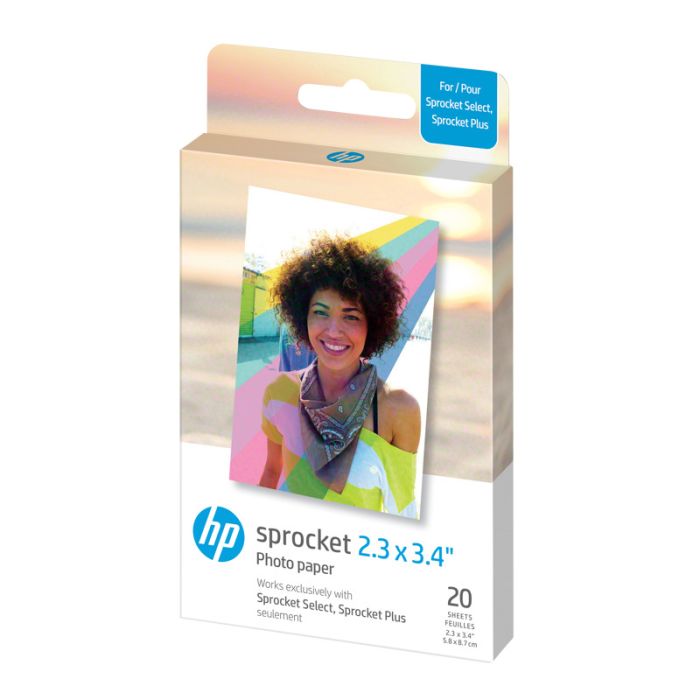 HP Zink Paper Sprocket Select 20 Pack 2.3x3.4 (HPIZL2X320)