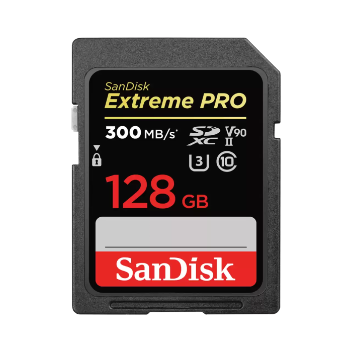 SanDisk Extreme PRO SDXC 128GB UHS-II Class 10 Read 300MB/s Write 260MB/s (SDSDXDK-128G-GN4IN)
