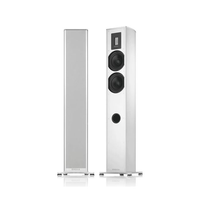 Piega Premium 701 White Varnished Aluminum Silver Fabric Cover (Set of 2)