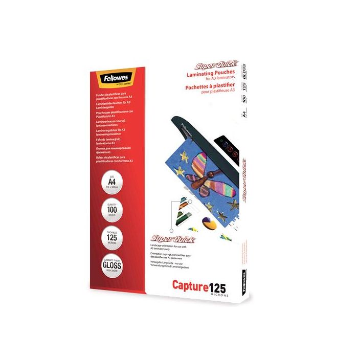 Fellowes A4 Laminating Pouches 100 Pack (5440101)