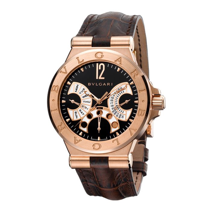Bulgari Diagono Retrograde Day Date Moonphase Men's Watch 102026