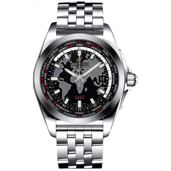Breitling Galactic Unitime Men's Watch WB3510U4-BD94-SS Breitling Galactic Unitime Men's Watch WB3510U4-BD94-SS