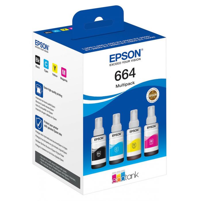 Epson 664 ECOTANK 4-COLOUR MULTIPACK (C13T66464A) Epson 664 ECOTANK 4-COLOUR MULTIPACK (C13T66464A)