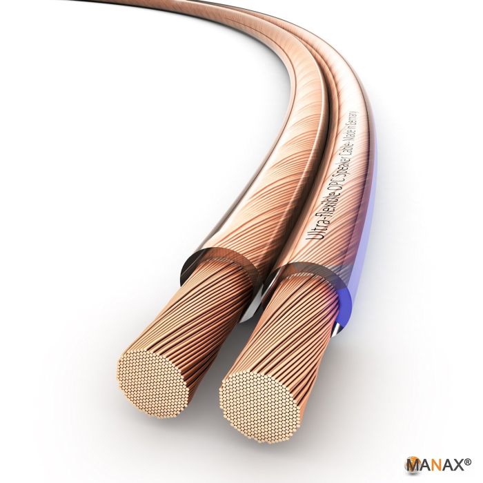 Manax Audio 2x4.0 mm² CCA Copper Cable 1m
