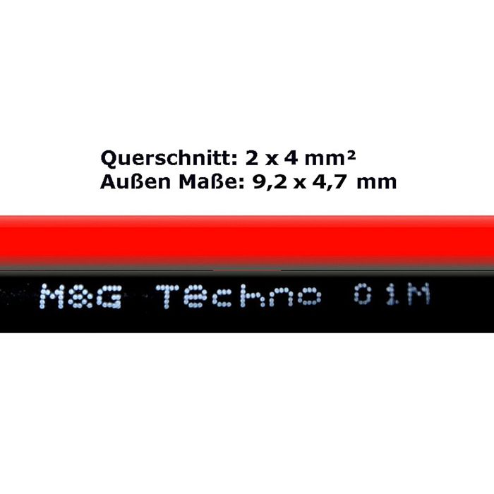 M&G-Techno 2x4 mm² CCA Copper Cable 1m