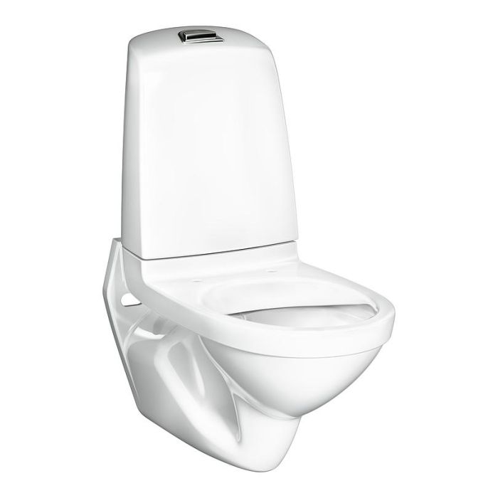 Gustavsberg Wall-hung toilet Nautic 1522 - With Cistern, Hygienic Flush, Single Flush 4L, Without Seat (GB111522401205)