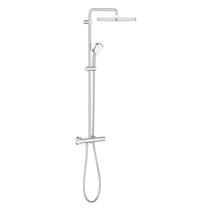 Grohe Tempesta Cosmopolitan 250 Dušas Termostata Sist. Ar Kvadrātveida Augšējo Galvu, Hromēta (26689000)