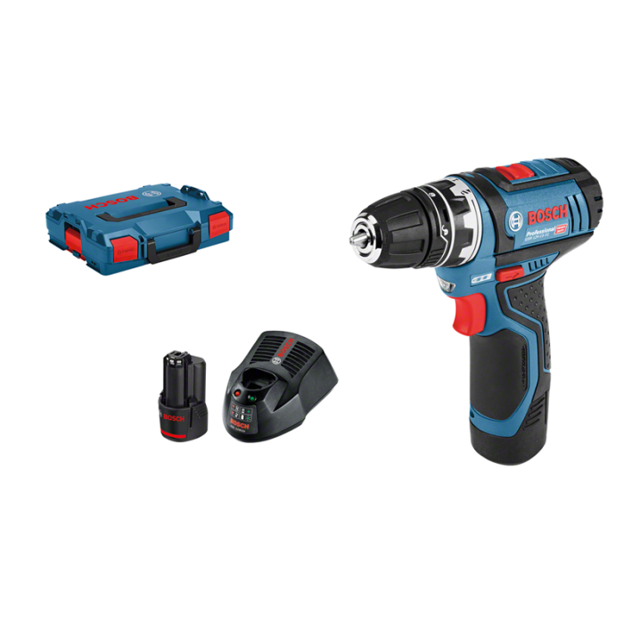 Bosch GSR 12V-15 FC, 2x2.0Ah, GFA 12-B L-boxx (06019F6001)